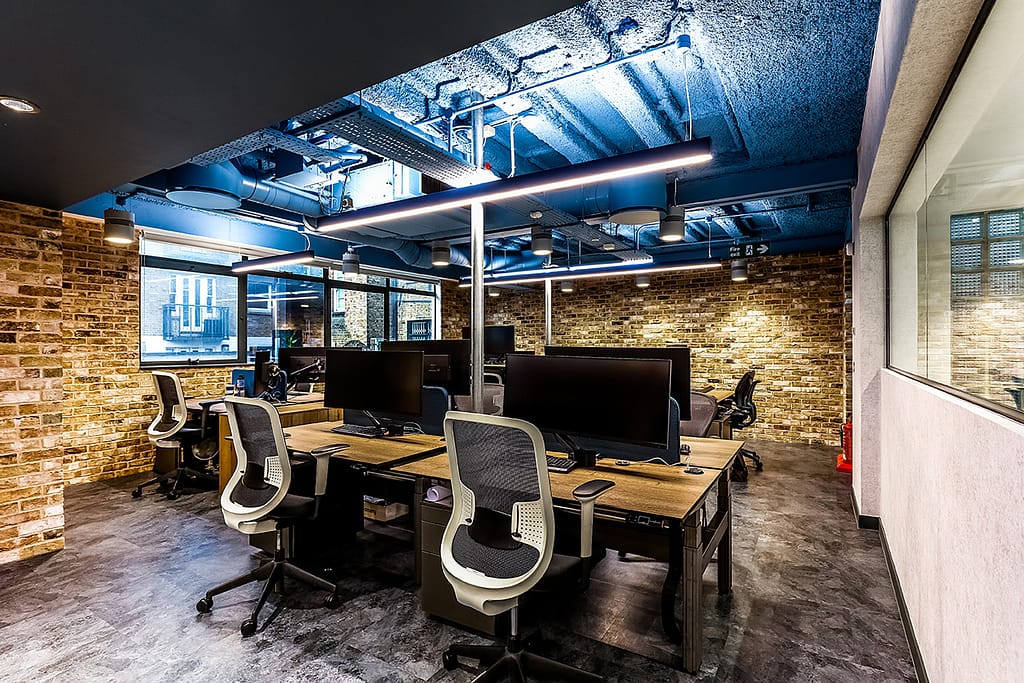 use of blue in office design colour scheme