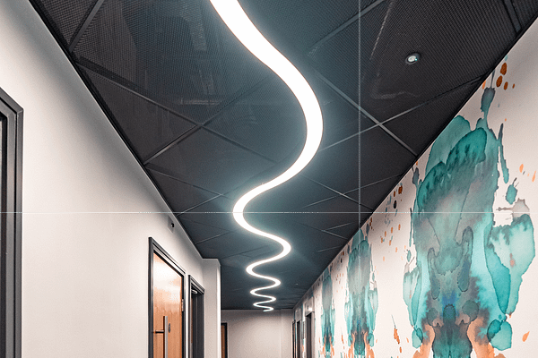 sombrero arc curved continuous LED lighting system
